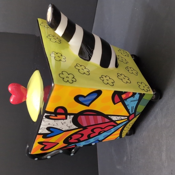 2009 Romero Britto It's a New Day Multi-colored Teapot, Signed By Artist. - Picture 3 of 12